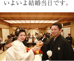 いよいよ結婚当日です。