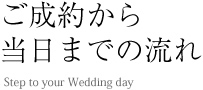 ご成約から当日までのフロー