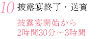 10.披露宴終了・送賓 披露宴開始から2時間30分～3時間